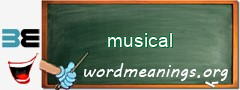 WordMeaning blackboard for musical